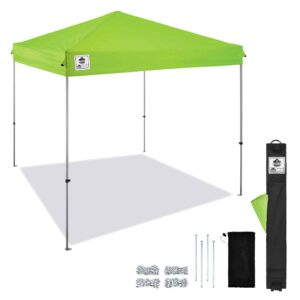 6010 Single Lime Lightweight Pop-Up Tent - 10ft x 10ft