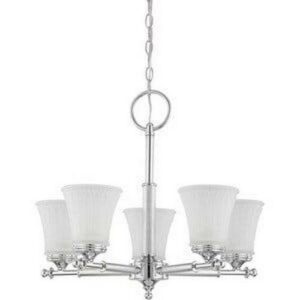60/4265 Nuvo Lighting Teller-Five Light Chandelier-22 Inches Wide by 19.5 Inches High -Traditional Installation