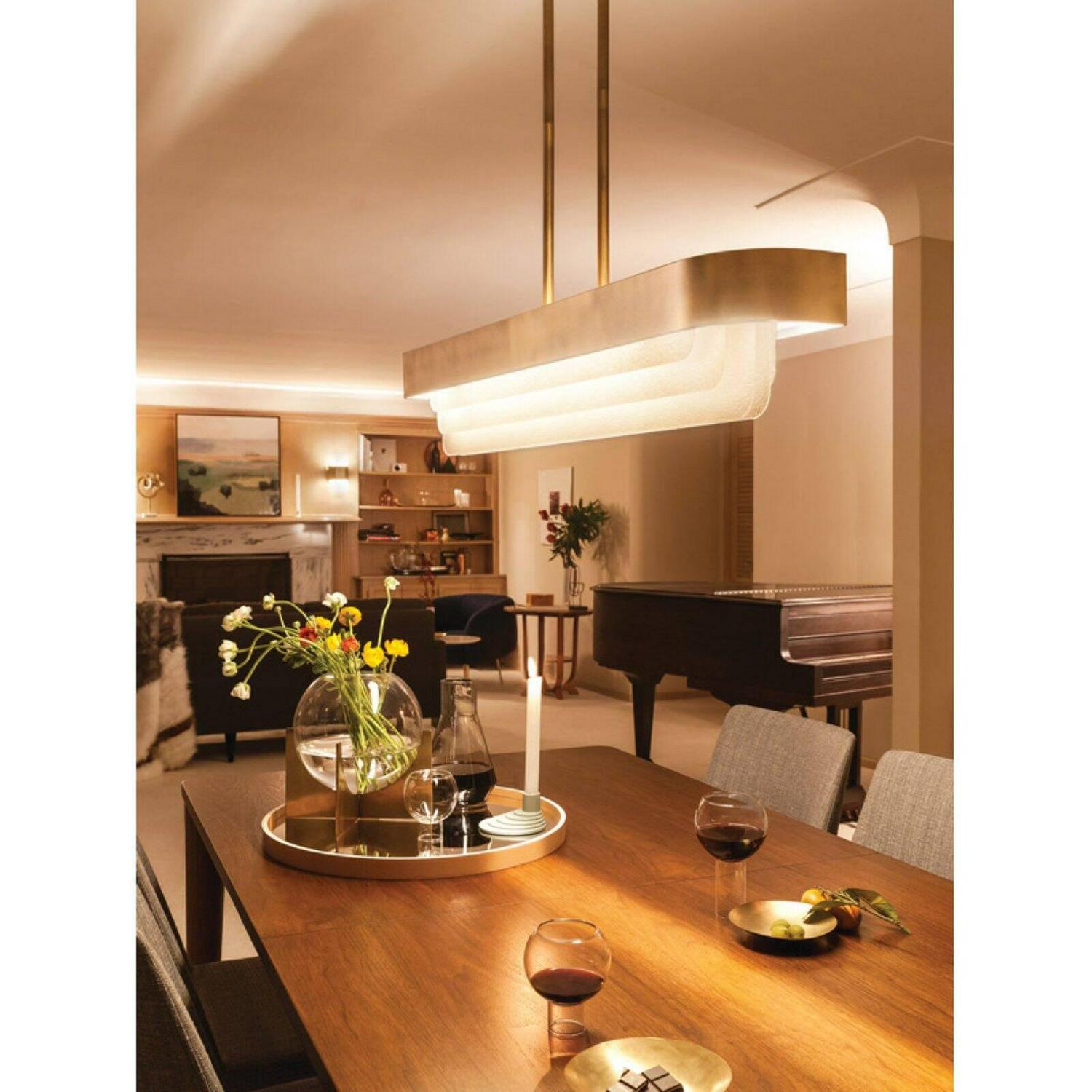 44160NBRLED Kichler Lighting Serene - 64W 2 LED Linear Chandelier In Contemporary Style-7.25 Inches Tall and 6 Inches Wide - Image 4