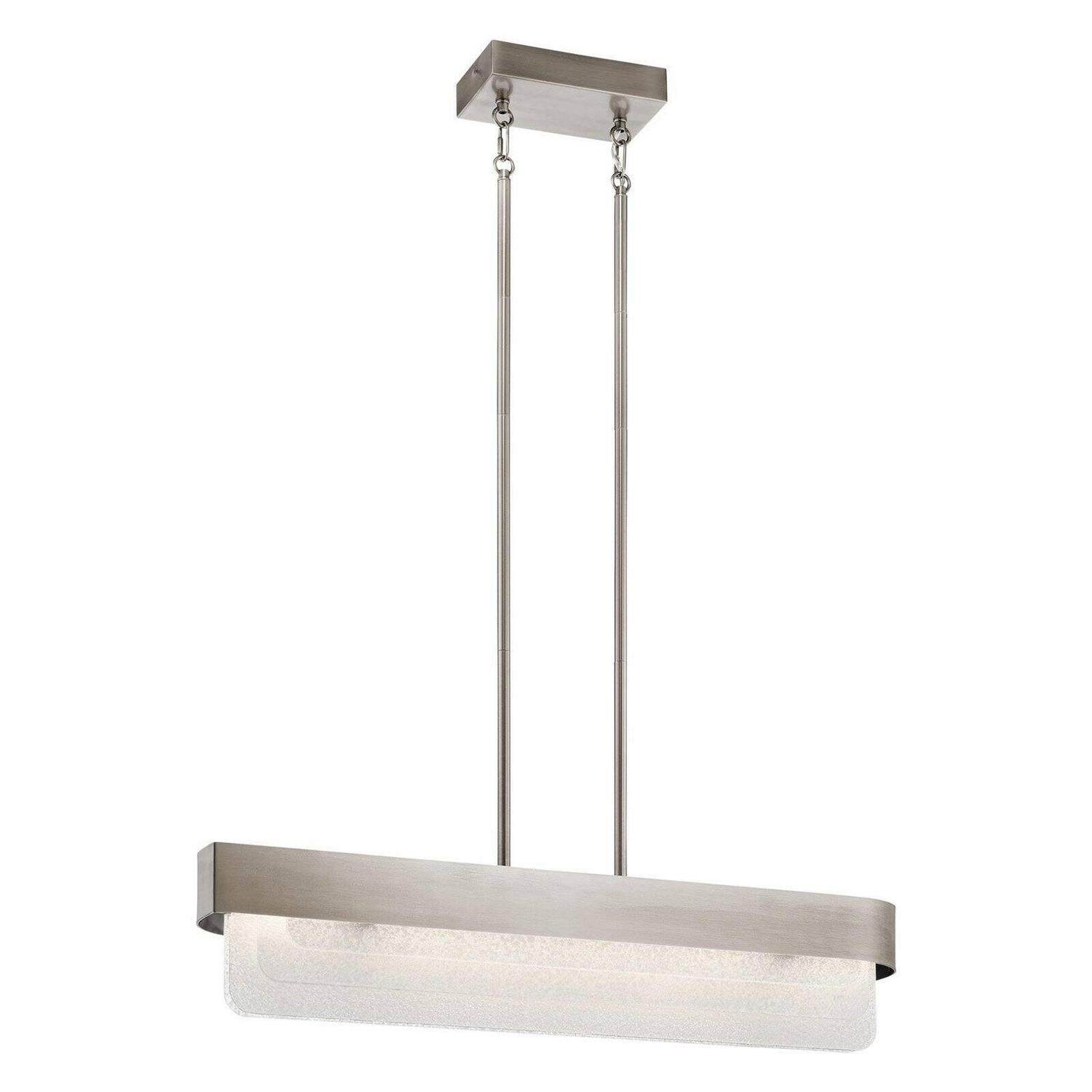 44160NBRLED Kichler Lighting Serene - 64W 2 LED Linear Chandelier In Contemporary Style-7.25 Inches Tall and 6 Inches Wide - Image 2