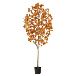 6" Artificial Eucalyptus Artificial Tree in Natural Plastic Pot, by Nearly Natural