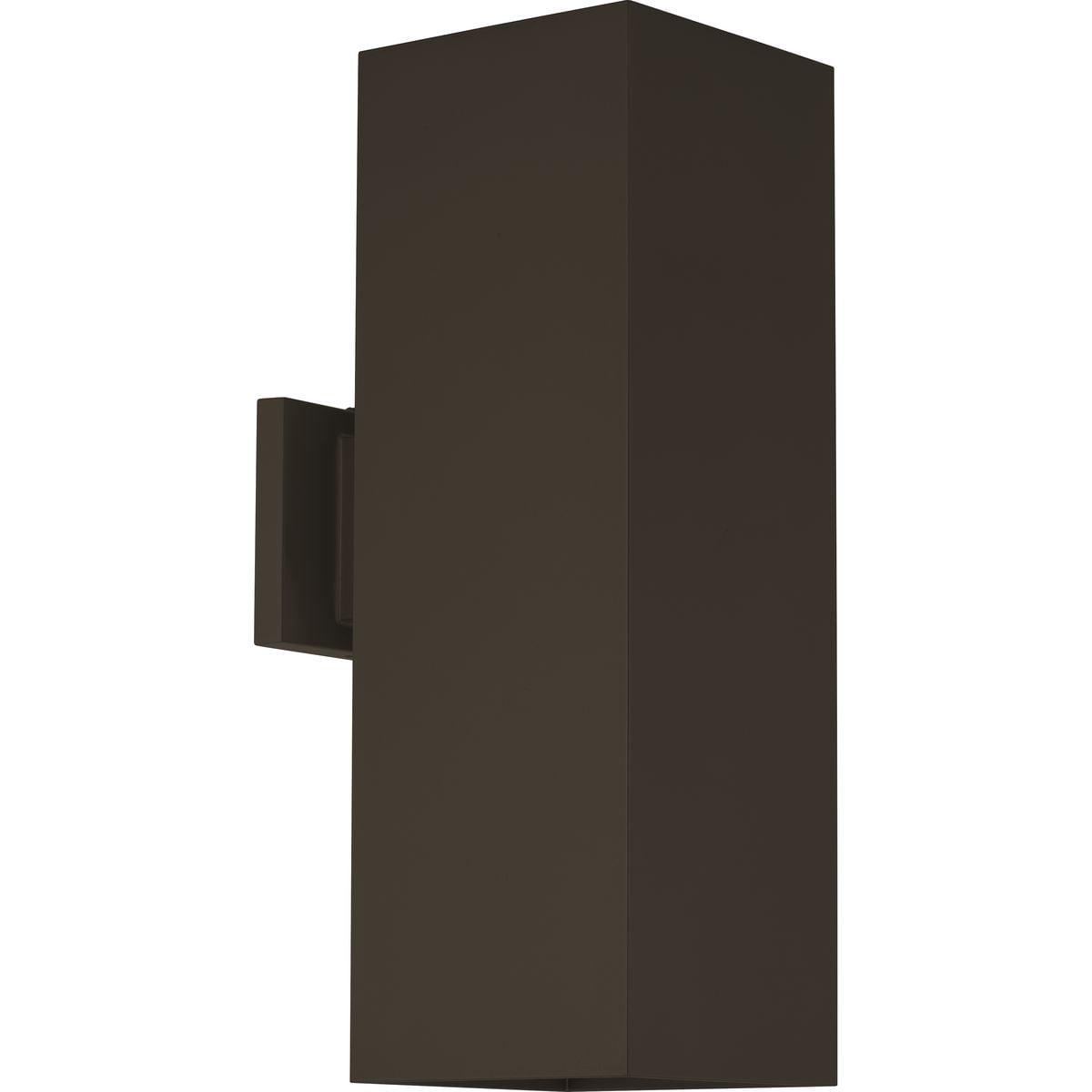 Progress Lighting, Crawford, 2-Light Outdoor Wall Light, Antique Bronze, Aluminum, 6"x18"x8.88", Damp Rated, Halogen