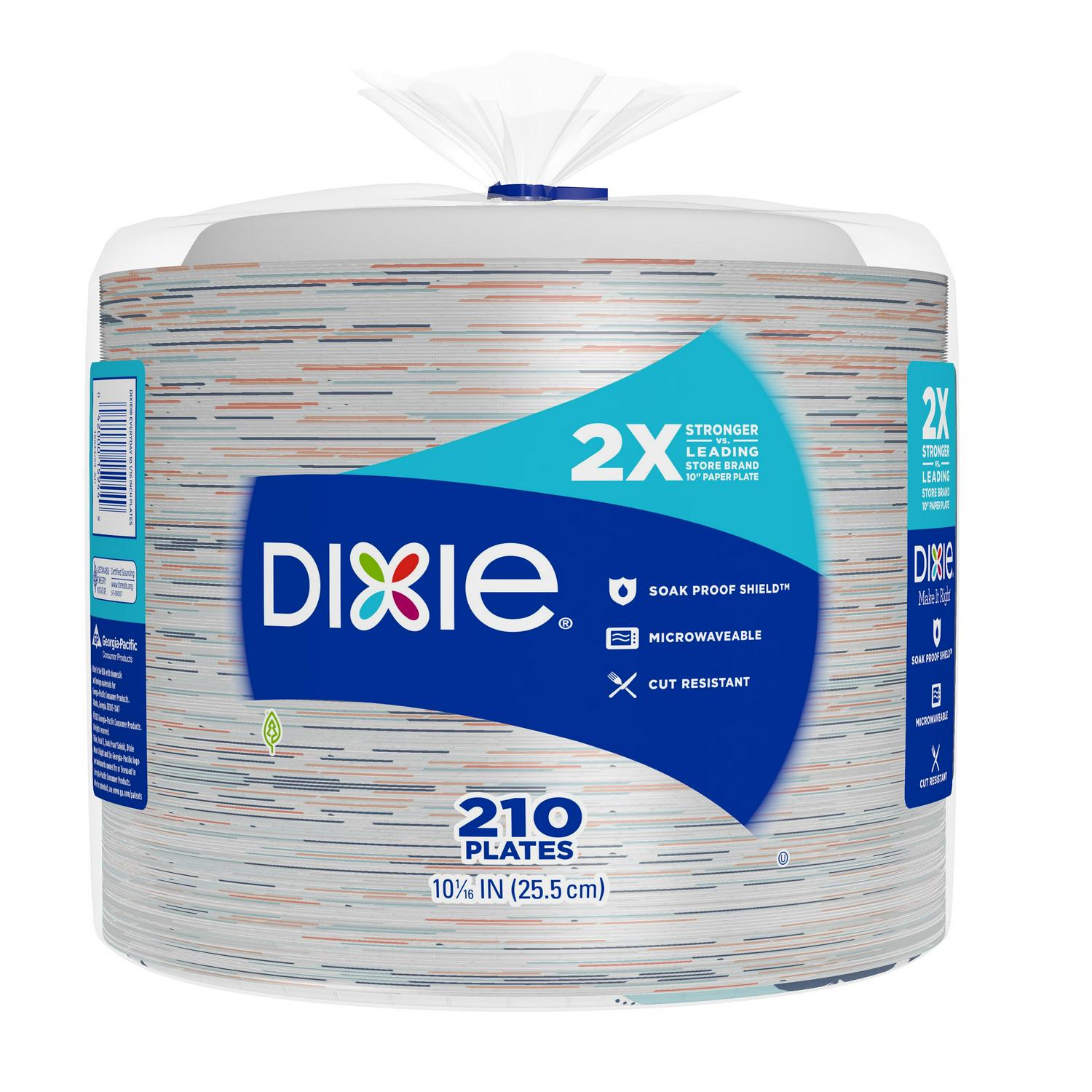 (6 pack) Dixie Everyday Disposable Paper Plates, 10", Multi-Color, 210 Count - Image 10