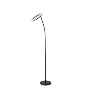 73" in Matte Black LED Halo Torchiere Floor Lamp