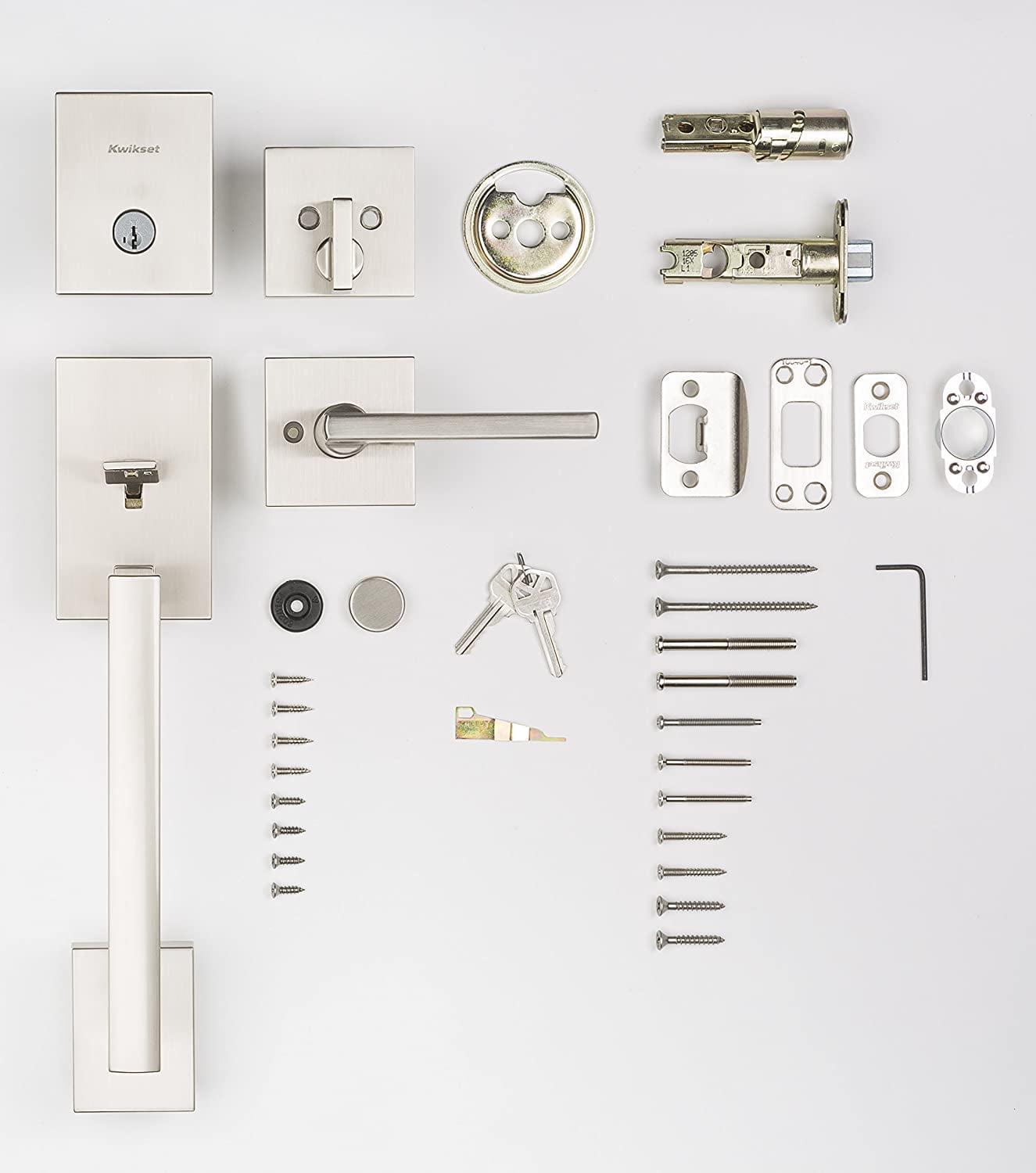 Kwikset 818SCExHFL, Matte Black CP San Clemente Handleset with Halifax - Image 6