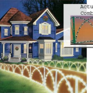 84.5'' Green and Clear Christmas Lights Outdoor Decor