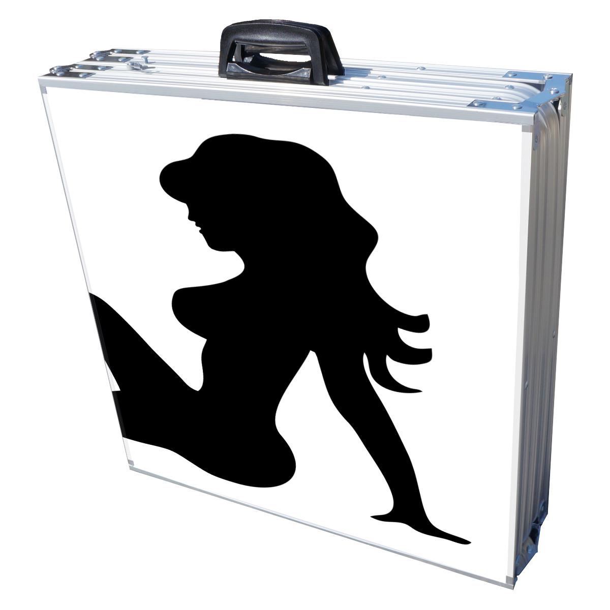 8-Foot Professional Beer Pong Table w/ Cup Holes & LED Glow Lights - Trucker Girl Edition - Image 2