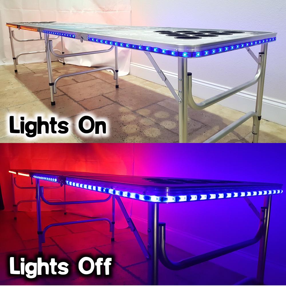 8-Foot Professional Beer Pong Table w/ Cup Holes & LED Glow Lights - Trucker Girl Edition - Image 6