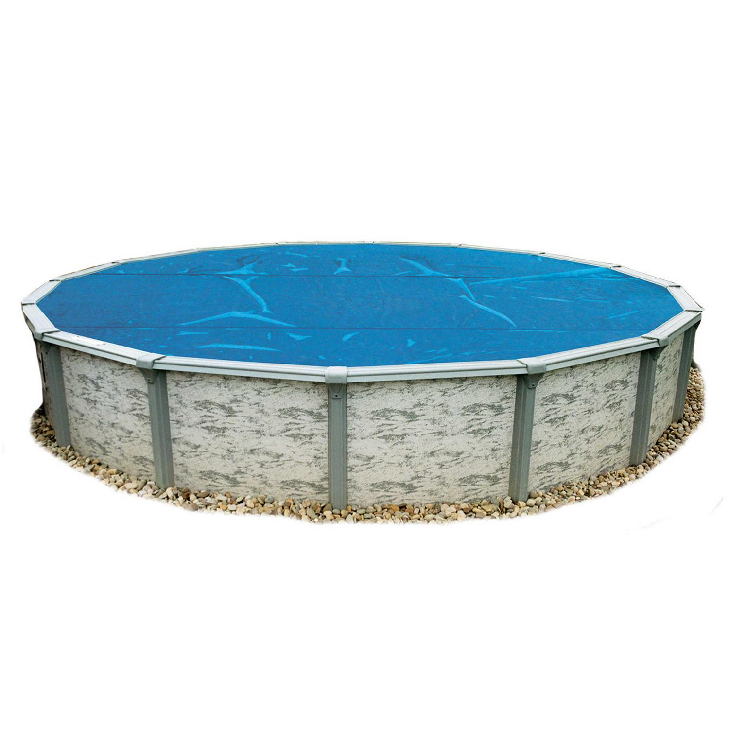 8-mil Solar Blanket for 12-ft Round Above-Ground Pools - Blue Cover with UV-Resistant Thermal Bubbles - Image 3