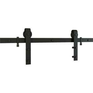 928 96" 2 piece Classic Interior Barn Door Kit - Matte Black