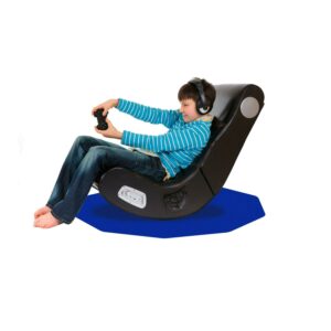 9Mat® Polycarbonate 9-Sided Blue Gaming Chair Mat for Carpets up to 1/2" - 38" x 39"