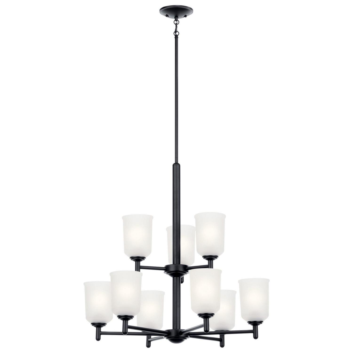 43672BK Kichler Lighting Shailene - 9 light 2-Tier Chandelier - 26.25 inches wide-Black Finish -Traditional Installation - Image 7