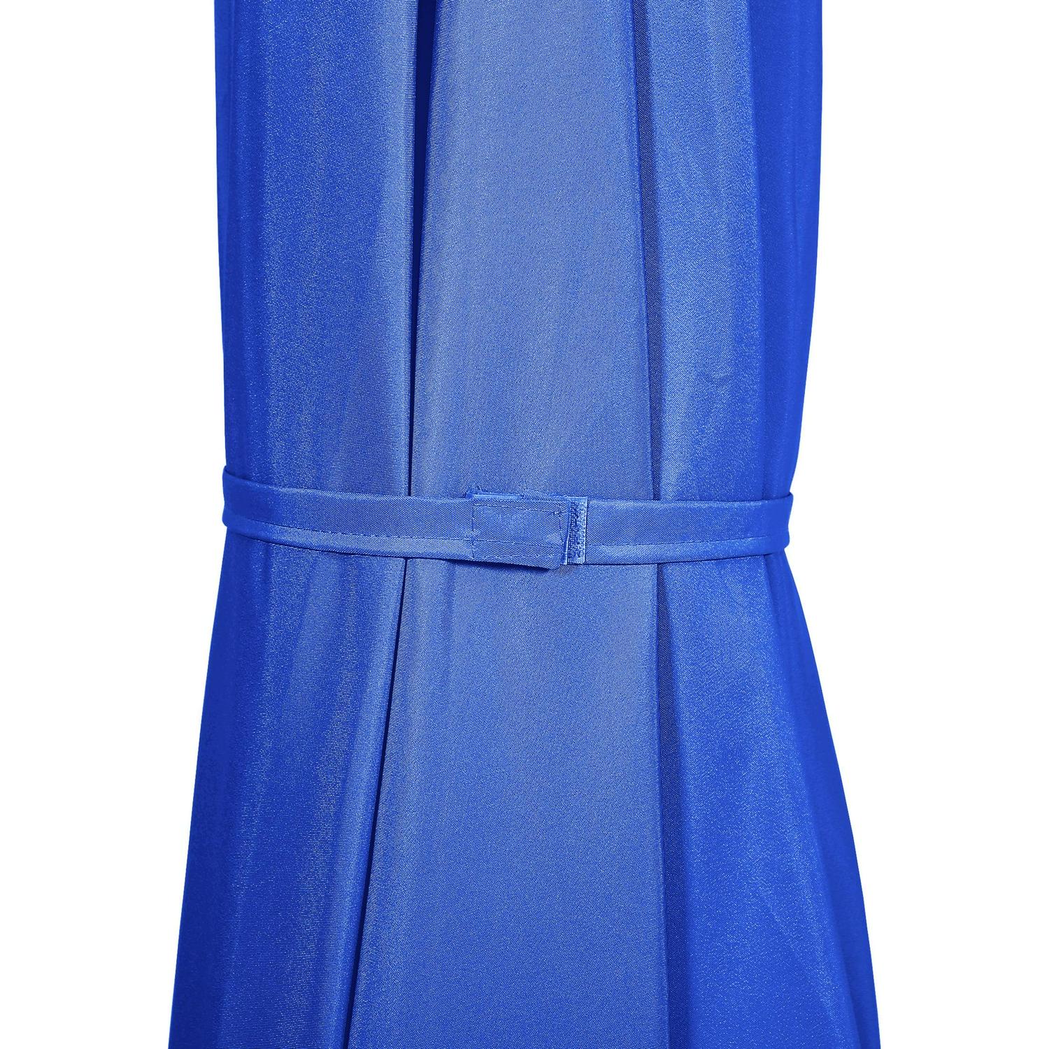 9 ft Tilt and Crank Patio Table Umbrella With Square Base, Royal Blue - Image 5