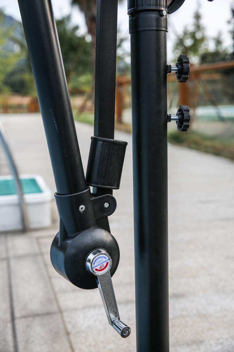 9' ft. feet Outdoor Patio Cantilever Umbrella - Red - Image 2