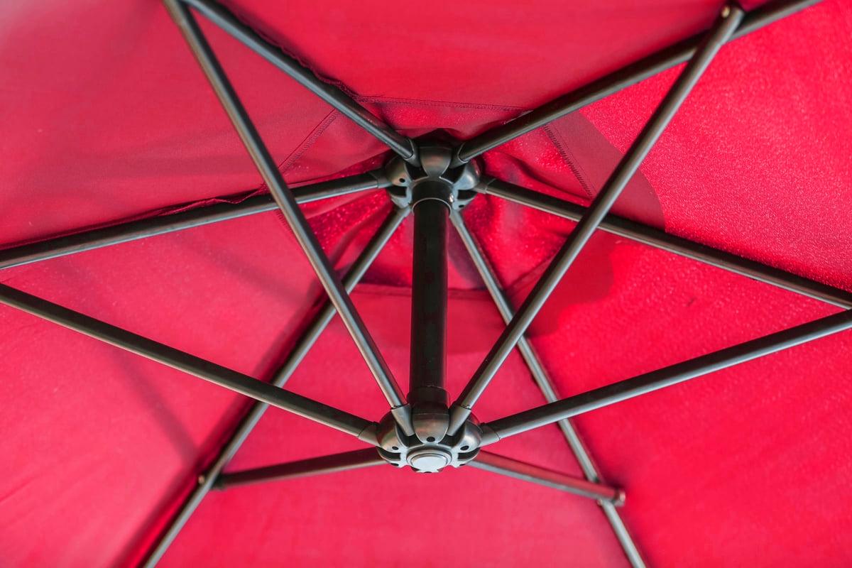 9' ft. feet Outdoor Patio Cantilever Umbrella - Red - Image 3