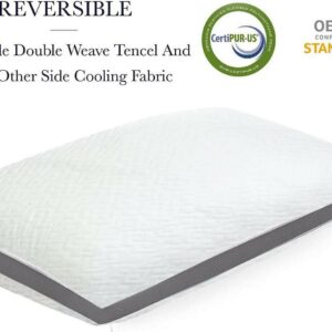 A1HC Gusset Shredded Memory Foam Cooling Pillow, Standard (20"X26")