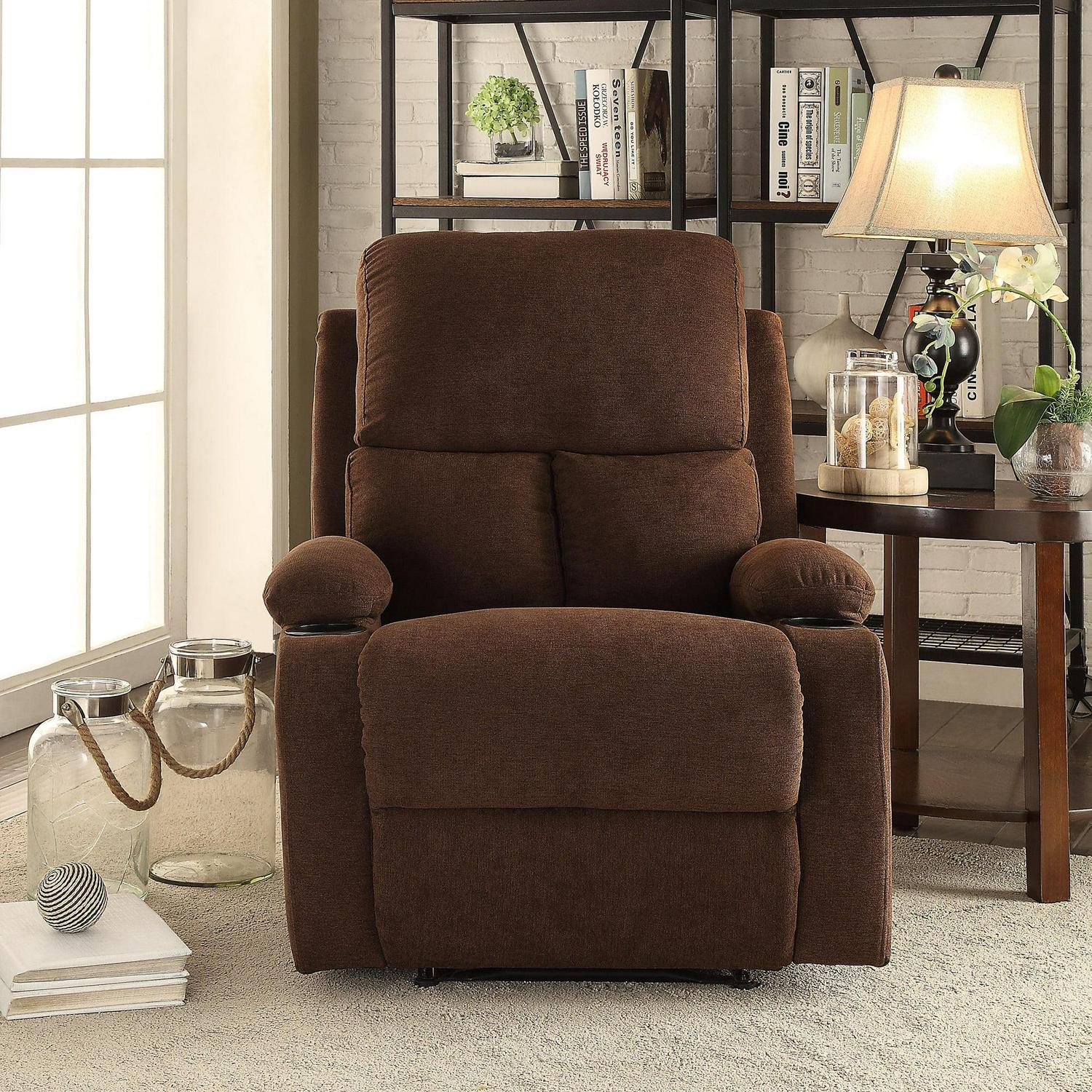 ACME Rosia Upholstery Motion Recliner in Chocolate - Image 3