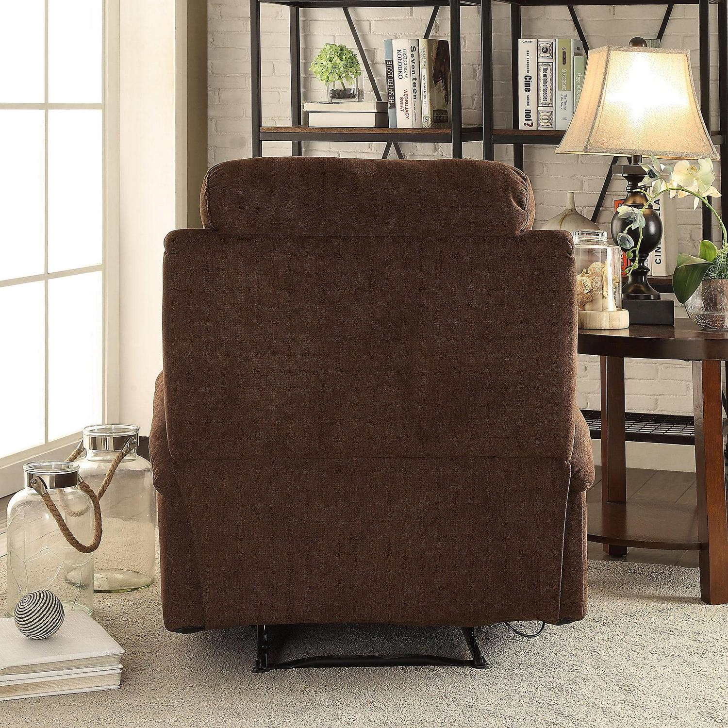 ACME Rosia Upholstery Motion Recliner in Chocolate - Image 5
