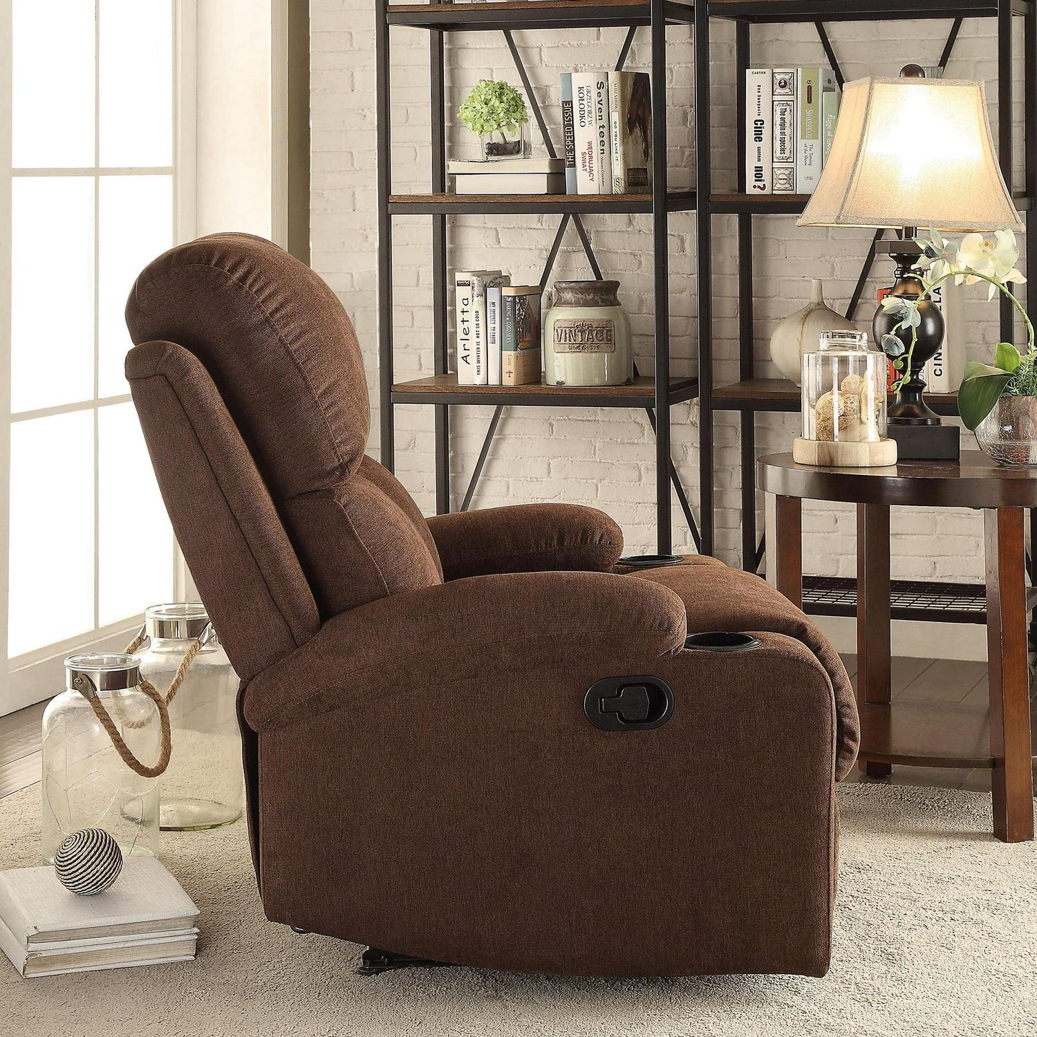ACME Rosia Upholstery Motion Recliner in Chocolate - Image 4