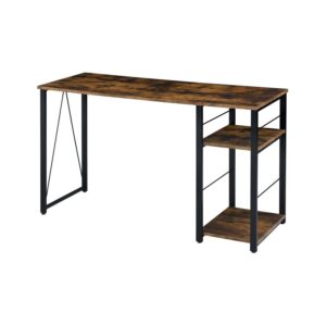 ACME Vadna Writing Desk in Weathered Oak and Black