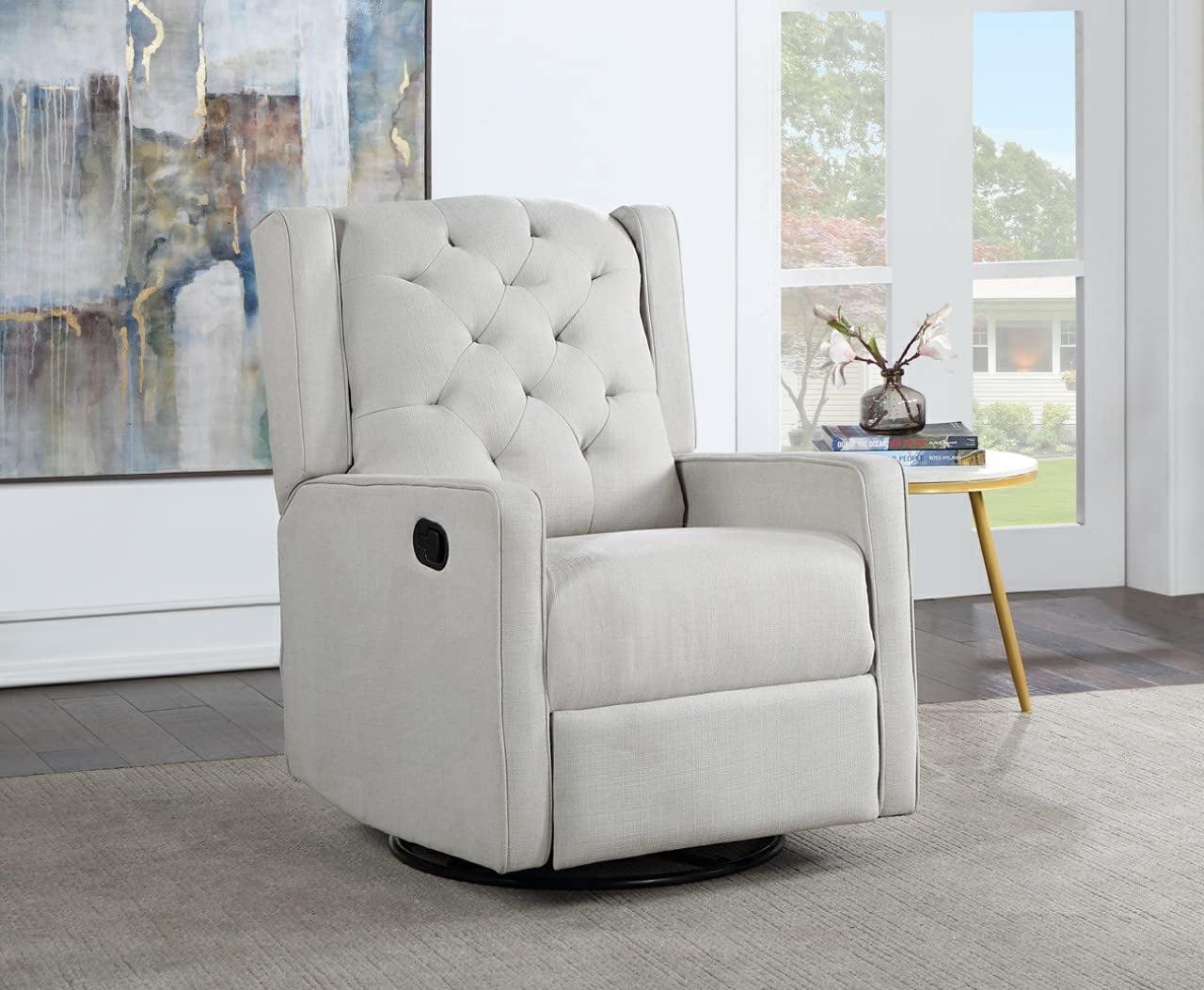 AFG Ava Manual Swivel Glider Recliner, Gray - Image 2