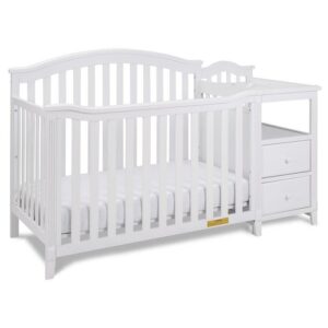 AFG Baby Furniture Kali 4-in-1 Convertible Crib and Changer White