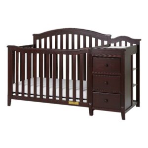 AFG Baby Furniture Kali II 4-in-1 Convertible Crib & Changer, Espresso