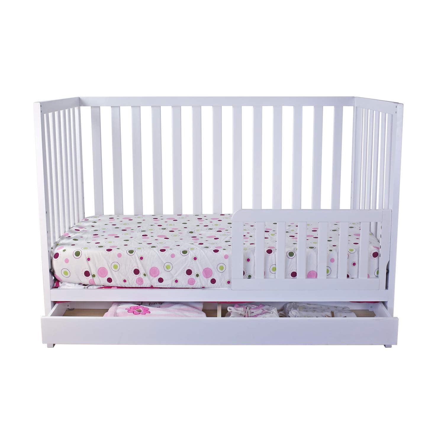 AFG Baby Furniture Mila 3-In-1 Convertible Crib with Drawer White - Image 3
