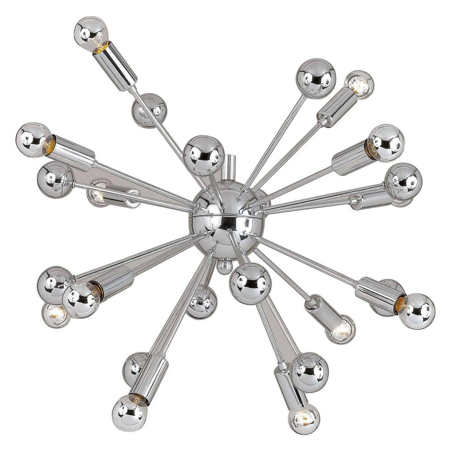 AF Lighting Supernova 12-Light Chandelier, Chrome