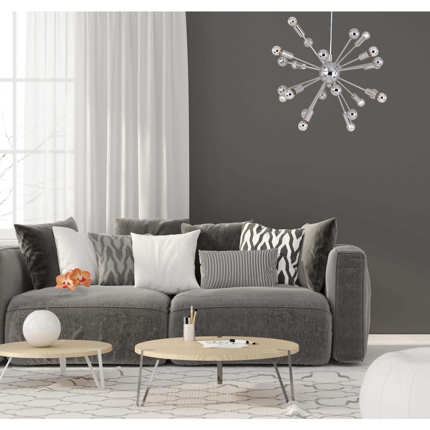 AF Lighting Supernova 12-Light Chandelier, Chrome - Image 5