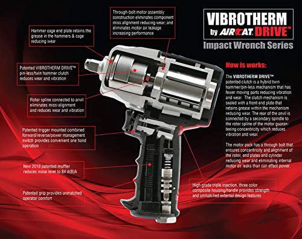 AirCat 1/2" VIBROTHERM DRIVE Composite Impact Wrench - Image 3