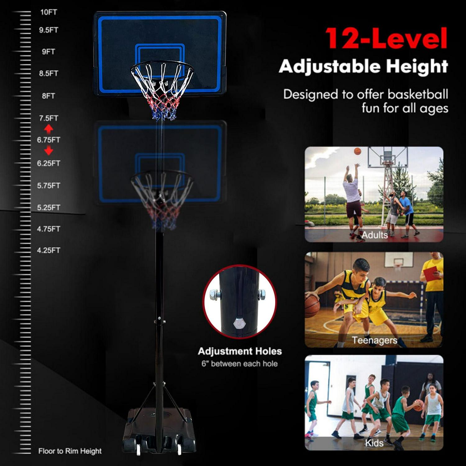 AKIUDEX 44 inch Adjustable Portable Basketball Hoop - Image 7