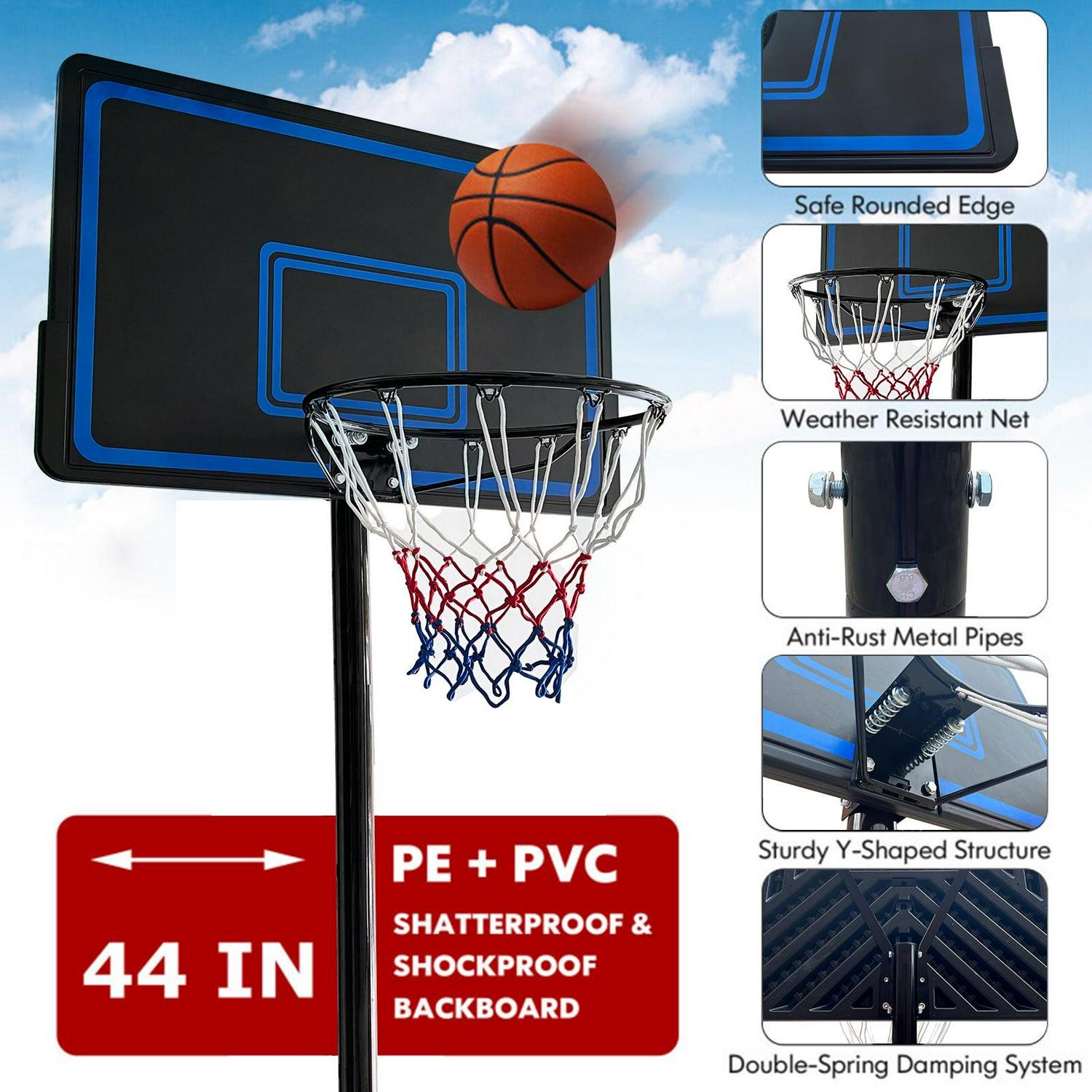 AKIUDEX 44 inch Adjustable Portable Basketball Hoop - Image 3