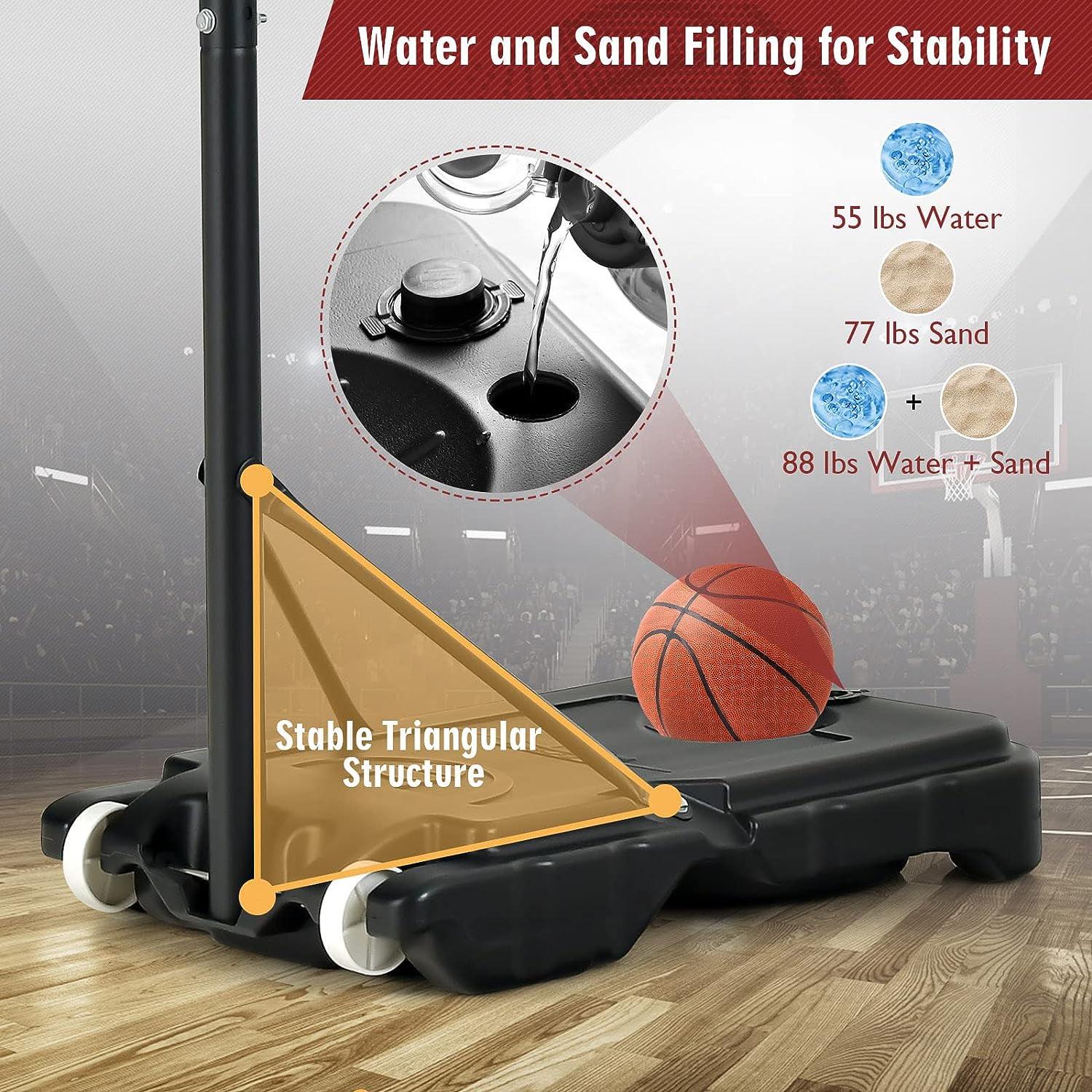 AKIUDEX 44 inch Adjustable Portable Basketball Hoop - Image 4