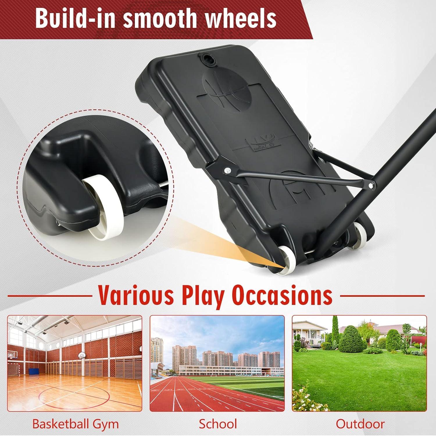 AKIUDEX 44 inch Adjustable Portable Basketball Hoop - Image 6