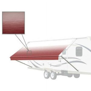 ALEKO 13' x 8' Vinyl RV Awning Fabric Replacement for Retractable Awning, Burgundy Fade Color
