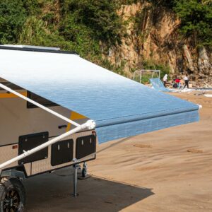 ALEKO Vinyl Blue Fade Fabric Replacement for 13 x 8 ft RV Retractable Awning