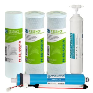 APEC FILTER-MAX-ESUV 75 GPD Complete Replacement Filter Set For ESSENCE Series UV Reverse Osmosis Water Filter System