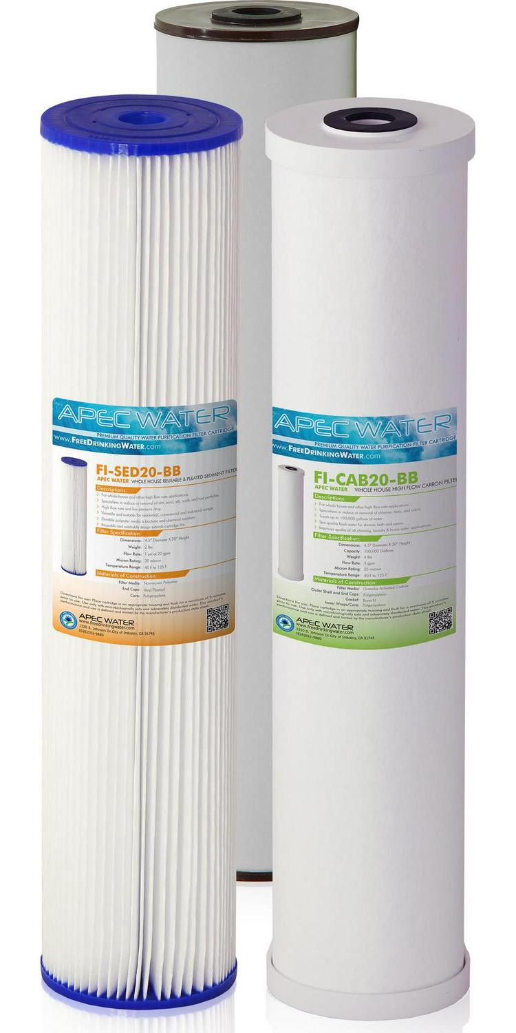 APEC FILTER-SET-CB3-20BB 20" Whole House Sediment, Iron and Carbon Replacement Filter Set