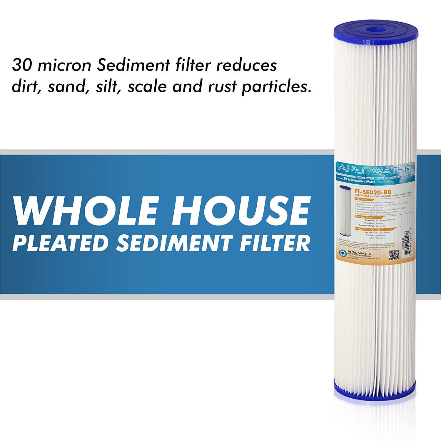 1-Stage Water Filtration System Reusable and Washable Pleated Sediment For All Purpose - Image 5