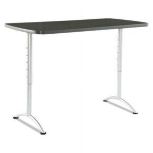 ARC 60 in. x 30 in. x 30 - 42 in. Rectangular Adjustable Height Table - Graphite/Silver