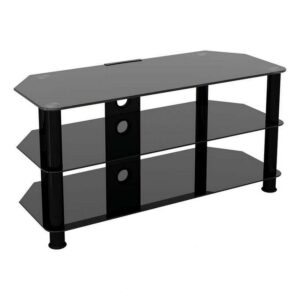 AVF Steel Glass TV Stand with Cable Management for up to 50" TVs in Black