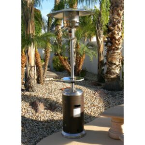 AZ Patio Heaters Outdoor Two-Toned Patio Heater in Stainless Steel and Hammered Bronze