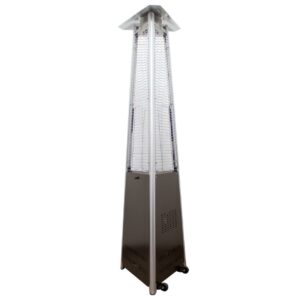 Glass Tube Heater- Tall AZ Patio Commercial Triangle Glass Tube Heater-Hammered Bronze