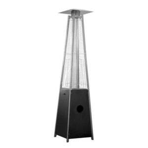 Glass Tube Heater-Tall Quartz Glass Tube AZ Patio Heater- Matte Black