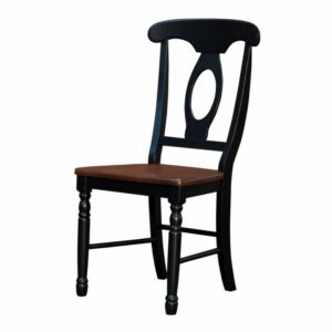 A-America British Isles Napoleon Side Chair, Oak-Black Finish
