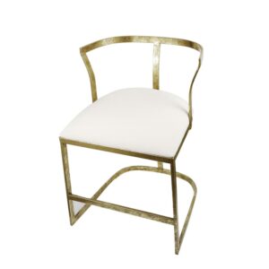 A and B Home A&B Home Cavendish Gold and White Chair