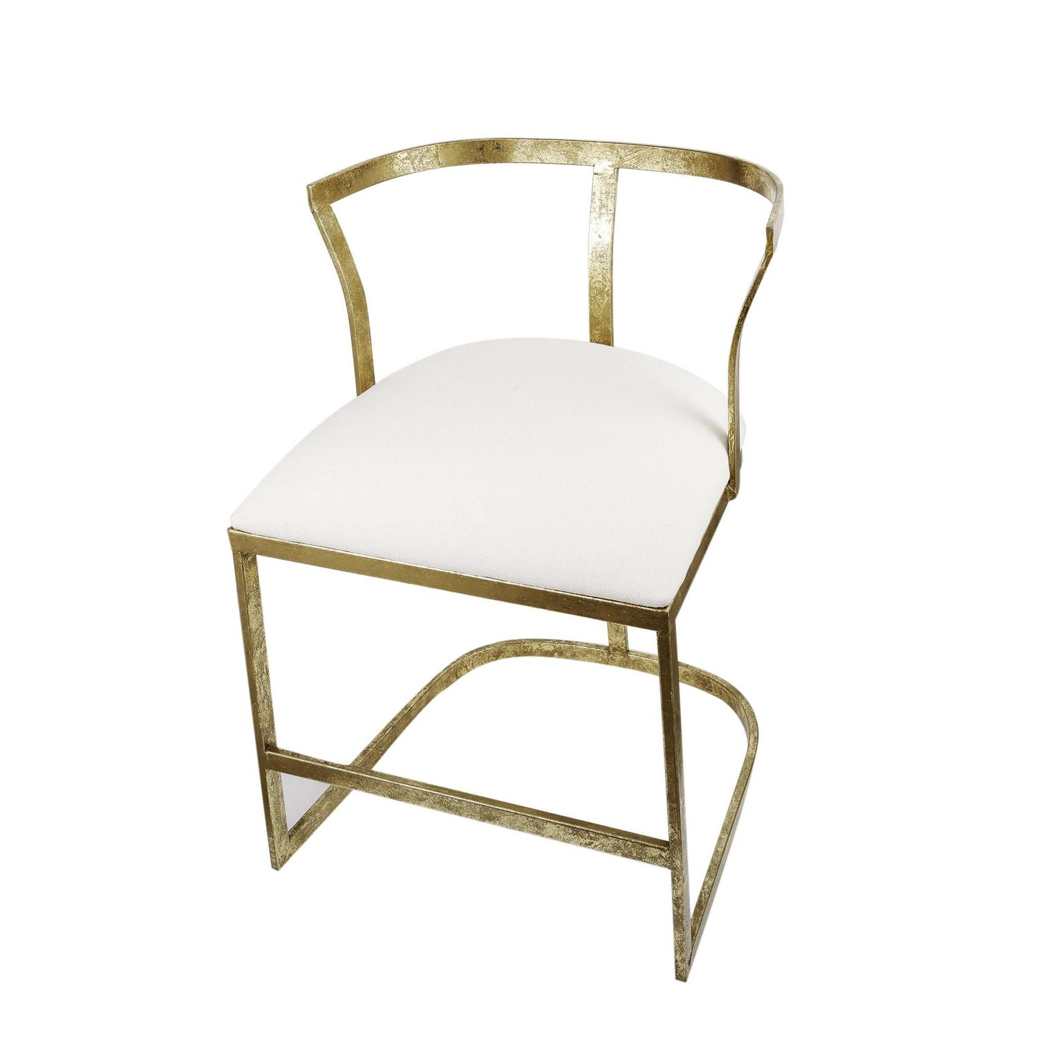 A and B Home A&B Home Cavendish Gold and White Chair