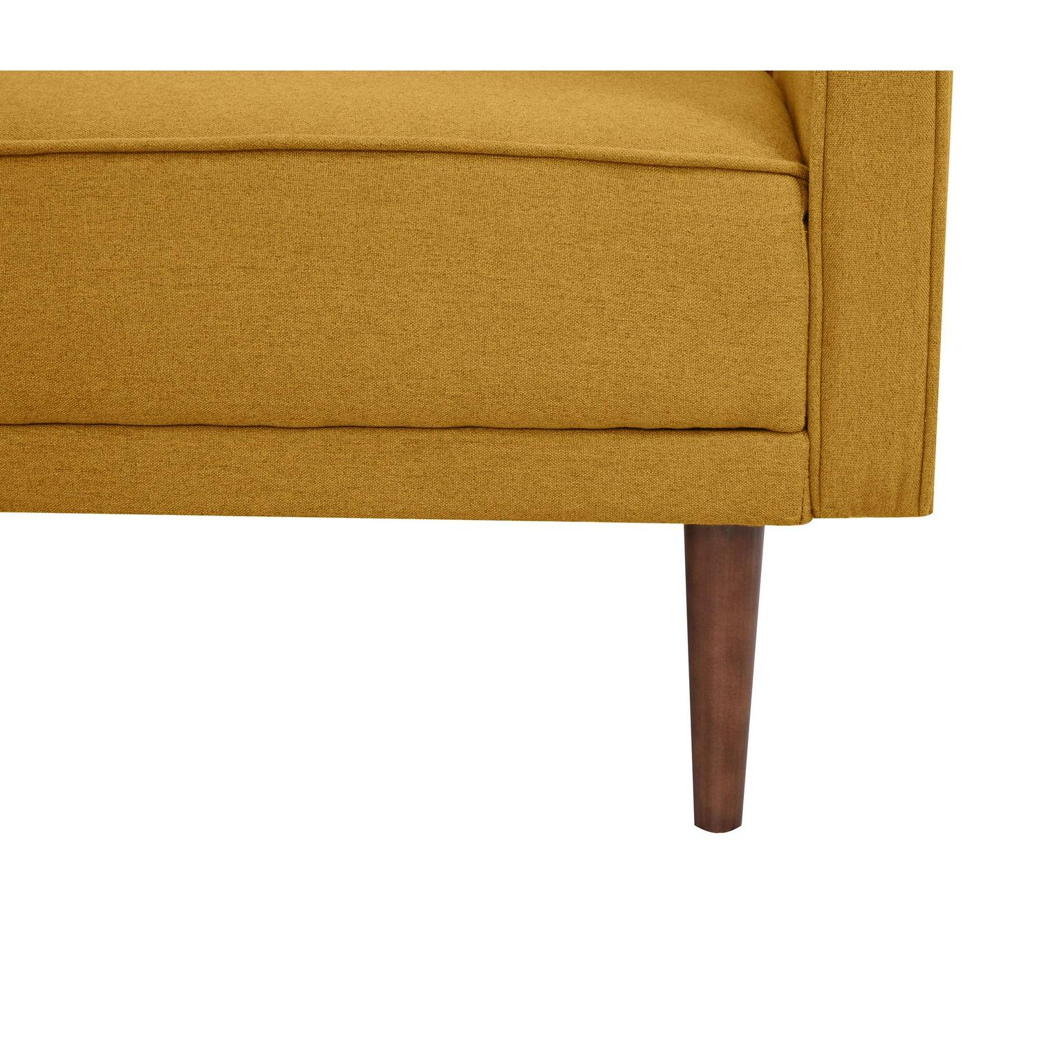 A&D Home Moreno Polyester Split Back Convertible Sofa, 3 Person Tufted Couch, Yellow - Image 10