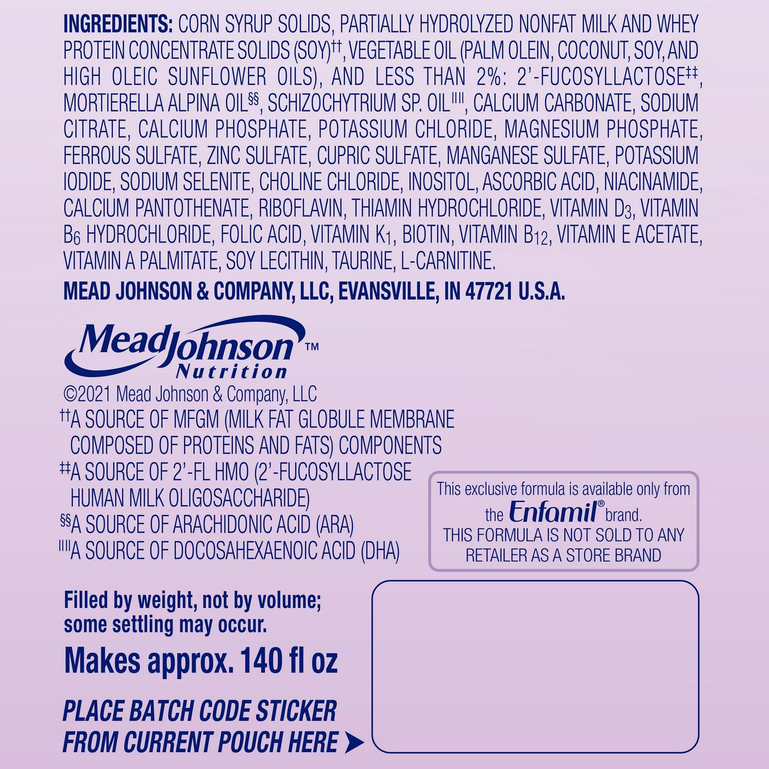 Enfamil NeuroPro Gentlease Powder Baby Formula, Reduces Fussiness, Crying, Gas & Spit-up, 19.5 Oz Tub, 4 Count - Image 9